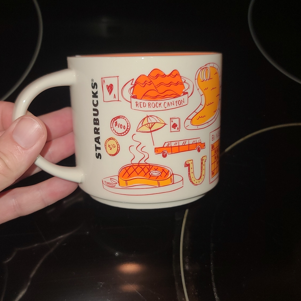 Starbucks White and Orange Mug